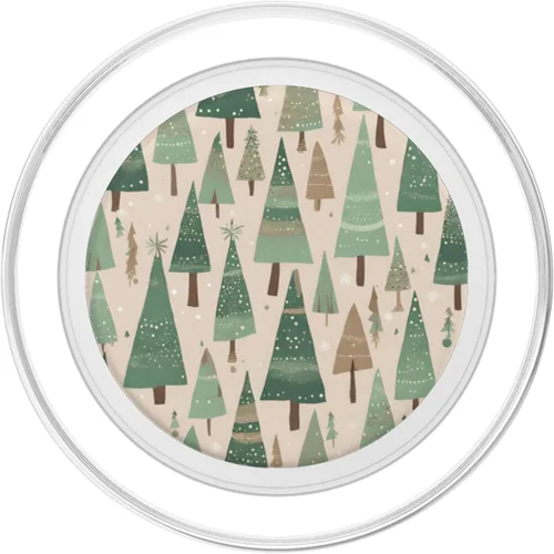 Vista 2 de Árboles de Navidad inspirados en Boston neutros PopSockets MagSafe PopGrip para iPhone