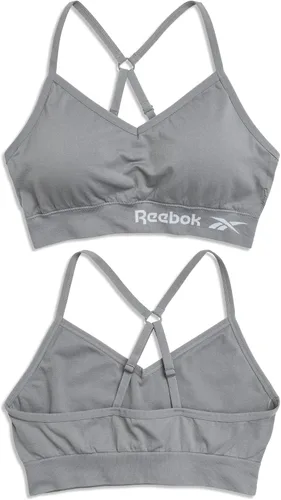 Vista 4 de Reebok Sujetador para mujer, sin costuras, de rendimiento (2 unidades)