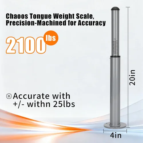 Vista 3 de Báscula de peso de lengua de remolque de 2100 libras para remolque seguro, resistente a la corrosión y duradera, kit de accesorios de herramientas