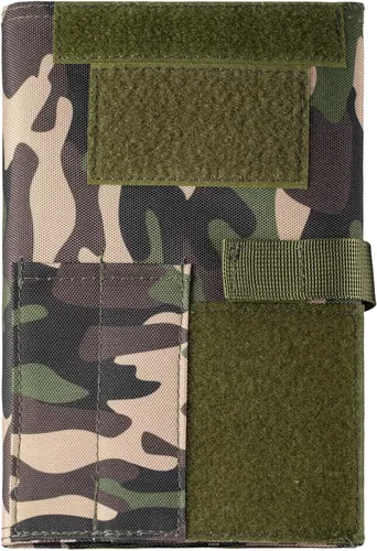 Vista 10 de KOSIBATE OCP Funda Táctica Militar para Cuaderno - 5.5"x8" Funda para Libro de Registro del Ejército (Tostado, Solo Cubierta)