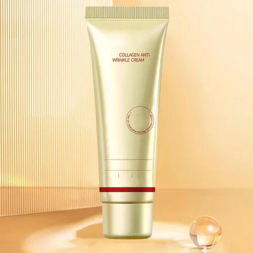 Vista 2 de Crema antiarrugas de colágeno, crema facial antienvejecimiento dorada, crema facial de colágeno para mujeres, antienvejecimiento, hidratante facial