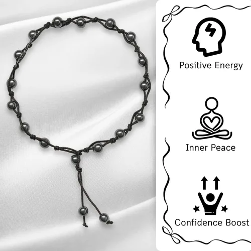 Vista 60 de Amazing Gemstone Crystal Anklet Ankle Bracelets for Women - Waterproof Beaded Healing Crystal Anklets, Plus Size Chakra Gemstone Bead Anklet