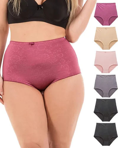 Vista 2 de Barbras - Calzones de cintura alta para mujer ceñidores con control abdominal 6