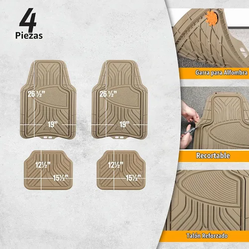 Vista 5 de Armor All 78848 - Alfombrilla para todas las estaciones, 4 piezas, color marrón Canela