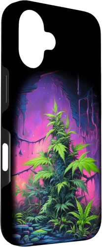Vista 3 de 420, Colorful Weed Phone Accessory, Pink, Green & Purple Case for iPhone 16