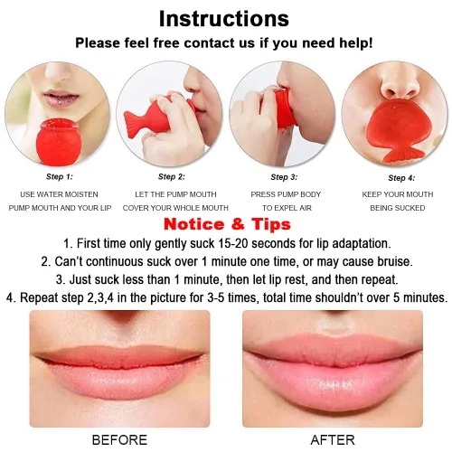 Vista 5 de Labios Potenciador Dispositivo Regordete Labios Silicona Forma de Pez Labios Plumper Labios Rellenar Labios Natural Pout Boca Herramienta Sexy Boca