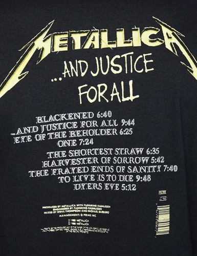 Vista 5 de Metallica - and Justice for All (Tracks) T Shirt