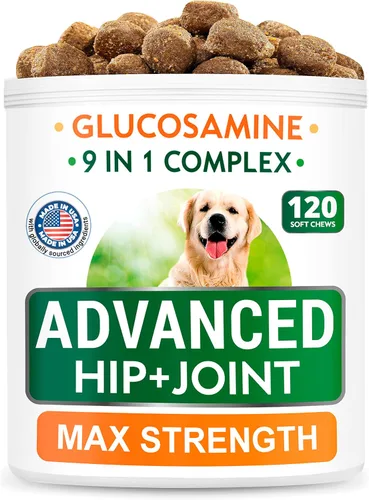 Vista 2 de Senior Advanced - Paquete de golosinas para perros con glucosamina + glucosamina para aliviar el dolor articular de perro viejo + cuidado de cadera