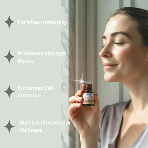 Vista 5 de xrim Complejo LipoD3 - Vitamina liposomal D3 5000iu + K2, selenio y CoQ10 Apoyo inmunológico, salud cardíaca y ósea, alta absorción, 30 porciones