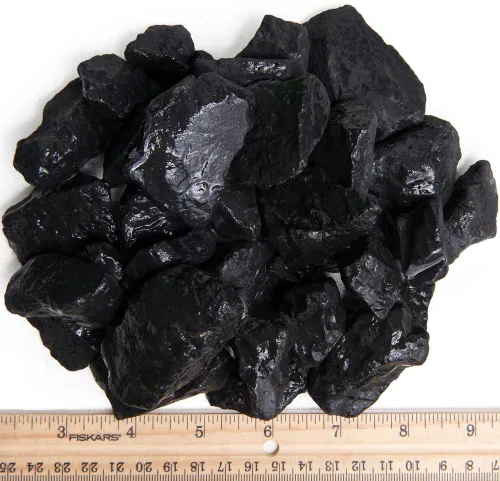 Vista 2 de Rocas ásperas de Shungite de 1 libra de Kariela Rusia, piedras naturales crudas para purificación de agua, artes, manualidades, pulir, pulir