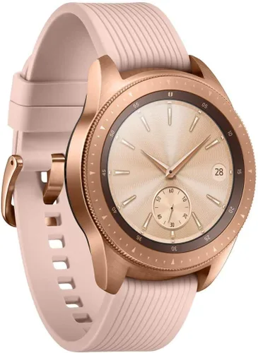 Vista 2 de Samsung Galaxy Watch (1.654 in) Smartwatch (Bluetooth) compatible con Android/iOS, SM-R810, versión internacional (oro rosa) (renovado)