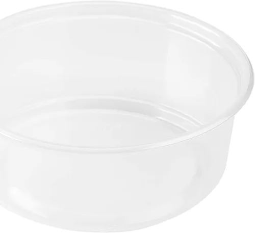 Vista 4 de Karat Contenedor redondo de plástico PP transparente para alimentos fríos y calientes, sin BPA, apto para microondas (FP-DC8-PP)