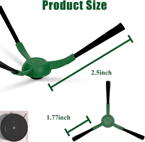Vista 4 de Paquete de 4 cepillos laterales de repuesto compatibles con Roomba Combo y Vac Essential Series, cepillos de barrido de bordes para aspiradora robot