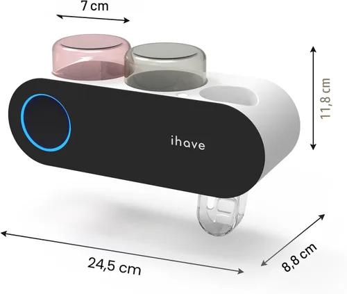 Vista 7 de iHave Portacepillos de dientes para baños, desinfectante y soporte para cepillos de dientes UV, accesorios de baño inteligentes para el hogar, 2