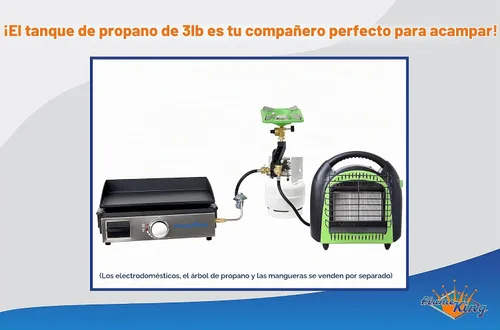 Vista 14 de Flame King 3LB - Cilindro de tanque de propano de acero vacío de 3 libras con manómetro y válvulas OPD para parrillas y barbacoas, camping, pesca