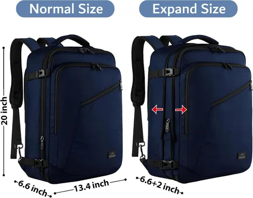 Vista 49 de MATEIN - Mochila de viaje extragrande de 10.56 galones, mochila de viaje ampliable apta para aerolíneas, para viajeros de fin de semana, hombres