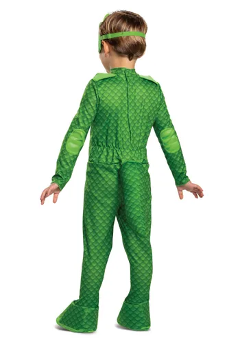 Vista 2 de Disfraz Deluxe con Luz de Gekko para Niños de PJ Masks Multicolor