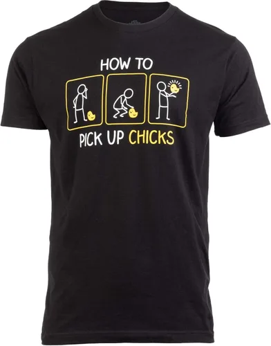 Vista 2 de Cómo recoger pollitos Divertida camiseta de broma de sarcasmo sarcástico para hombre y mujer