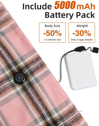 Vista 2 de Heated Scarf for Women Include Rechargeable Battery, Winter Electric Neck Scarf for Cold Weather