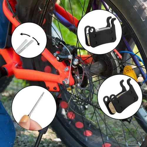 Vista 2 de Boao 4 pares de pastillas de freno de resina – Pastillas de freno de disco de bicicleta compatibles con Shimano Deore XT XTR LX SLX Hone Alfine Saint