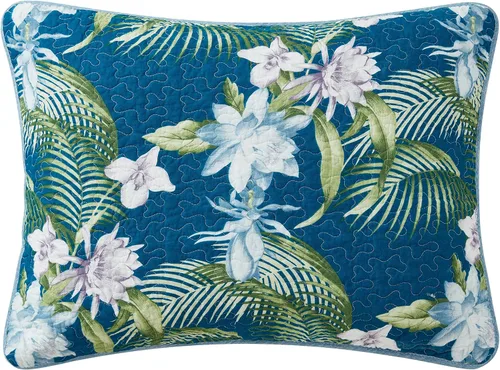Vista 9 de Tommy Bahama - Juego de colcha tamaño Queen, ropa de cama reversible de algodón con fundas a juego, juego de ropa de cama transpirable para todas