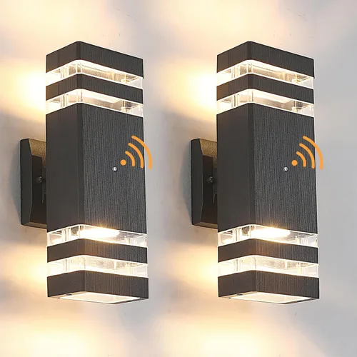Vista 8 de Iluminación al Aire Libre de Anochecer al Amanecer, Lámpara de Pared para Porche, Lámparas de Pared al Aire Libre para Patio, Impermeable, Lámpara
