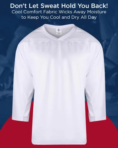 Vista 4 de Exxact Sports Hockey Jerseys for Men, Hockey Practice Jersey Adult, Full Sleeve Hockey Blank Jersey, Ice Hockey Jersey