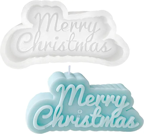 Vista 8 de Molde de vela de árbol de Navidad de gran tamaño para hacer velas, molde de silicona de Navidad 3D para fundición de resina DIY yeso arcilla