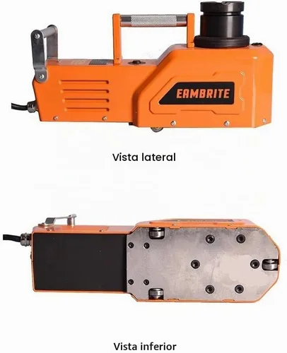 Vista 7 de EAMBRITE 12V DC resistente de 4,5 Toneladas, piso hidráulico Jack con luz LED.