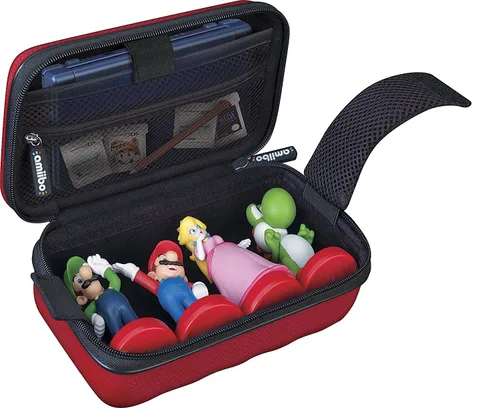 Vista 2 de Officially Licensed Nintendo 3DS Amiibo Case Protective Deluxe Traveler for Storage, Display or Carrying CaseBox Red