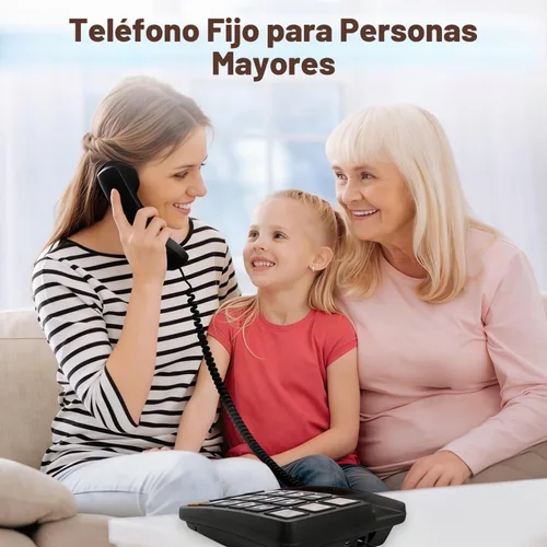 Vista 7 de Teléfono de botón grande para personas mayores con SOS y 2 botones