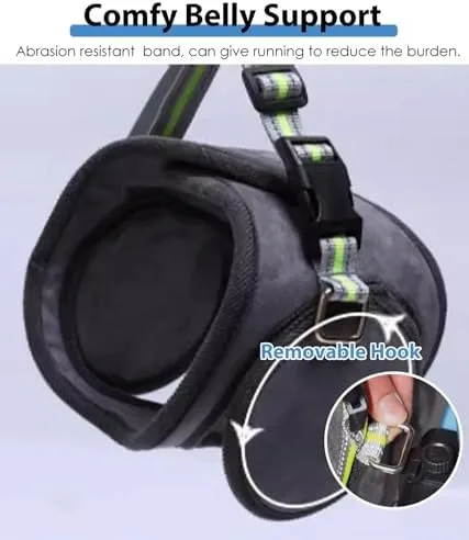 Vista 4 de Silla de ruedas para perros de 4 ruedas para mascotas lesionadas, soporte completo para patas para perros pequeños a grandes, cómoda ayuda
