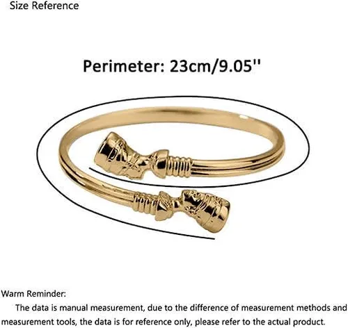 Vista 3 de EGO VINA Pulseras de nefertiti de la reina egipcia de la joyería africana para las mujeres, pulsera ajustable vintage de acero inoxidable, regalos