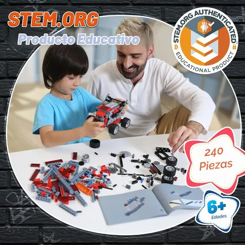 Vista 4 de Kits STEM 8 en 1 para niños de 6 a 8 años, kit de construcción de camiones monstruo electrónicos DIY, juguetes STEM para niños de 8 a 10 años