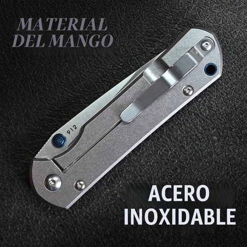 Vista 5 de LAND 910/911/912/913 Lock 12C27 Caza al aire libre supervivencia camping EDC herramienta bolsillo plegable cuchillo (912)