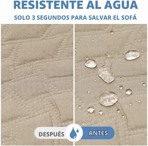 Vista 3 de CUCRAF Funda acolchada antideslizante para sofá, resistente al agua, protector de muebles para sofá de 1 cojín, apto para mascotas, funda de sofá