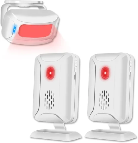 Vista 11 de Timbre con sensor de movimiento Greencycle para negocios con voz personalizada, sensor de movimiento por infrarrojos con generador de ruido