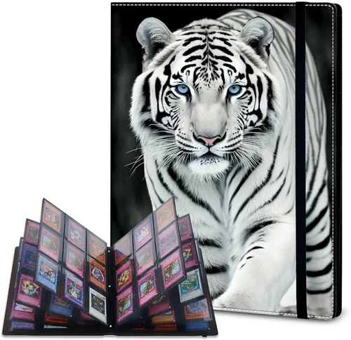 Vista 15 de Rossy Carpeta de tarjetas con 4 bolsillos, carpeta de tarjetas intercambiables, álbum de colección de tarjetas, para 160 tarjetas, carpeta