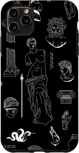 Vista 13 de Ancient Greece Statues Greek Aesthetic Black Case for iPhone 17