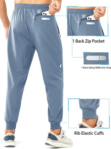 Vista 2 de NORTHYARD Pantalones deportivos para correr para hombre, ligeros, de secado rápido, para gimnasio, deportes activos, entrenamiento en pista