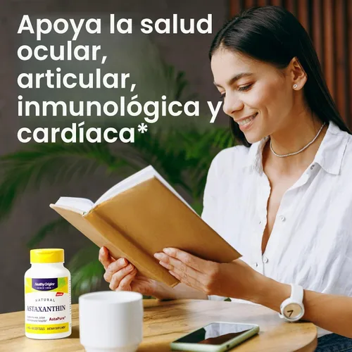 Vista 3 de Healthy Origins Astaxanthin (AstaPure) 0.000141 oz, 150 softgels