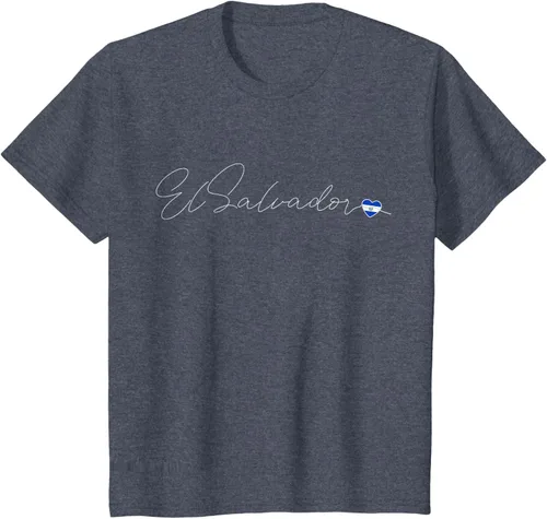 Vista 58 de Camiseta Simple Love El Salvadoreño con diseño de corazón en El Salvador