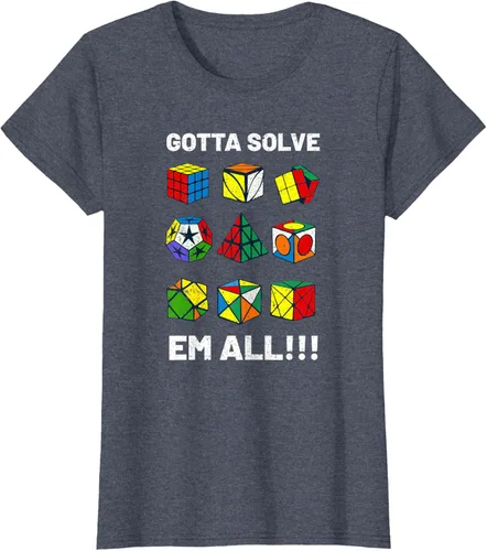 Vista 61 de Camiseta competitiva Puzzle Cube Gotta Solve Em All Speed Cubing