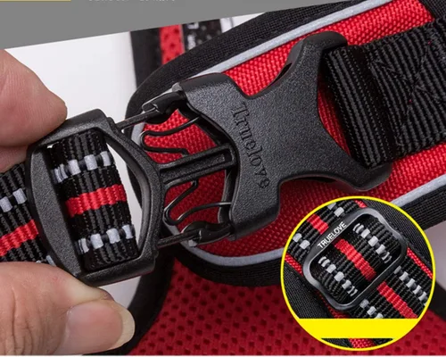 Vista 5 de WINHYEPET Arnés de perro de amor extra reflectante para perros pequeños, medianos y grandes, ajustable para correr, caminar, chaleco de malla suave