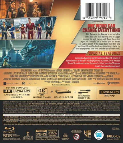 Vista 3 de Shazam! Fury Of The Gods (4K Ultra HD + Blu-ray) 4K UHD