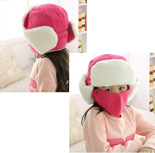 Vista 5 de Starsouce Sombrero de invierno para niños Ushanka con solapa para orejas con cubierta de forro polar térmico
