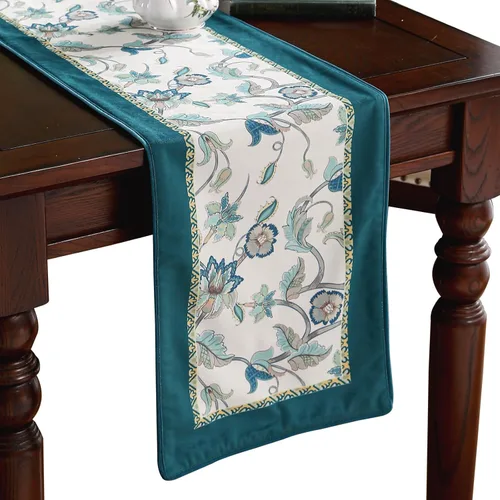 Vista 18 de patdrea Camino de mesa de terciopelo francés estilo granja para decoración del hogar, cocina, comedor, fiestas, cenas familiares, boda 12"*63