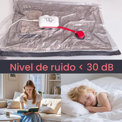 Vista 5 de VMstr Paquete de 9 bolsas de almacenamiento al vacío para viajes, bolsas de ahorro de espacio de tamaño de equipaje de mano para equipaje, ropa