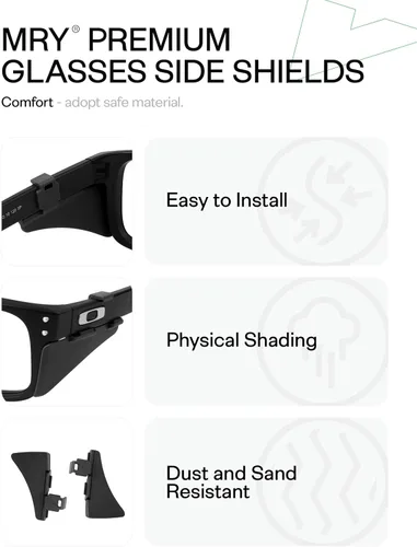Vista 4 de Mryok Gafas Laterales Escudos para Gafas de Sol Oakley Holbrook/Holbrook XL/Holbrook AF/XS/XXL/XXS/RX - Opciones