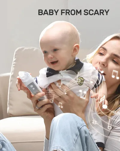 Vista 7 de Aspirador nasal para bebé, ventosa nasal para bebé, limpiador de nariz para bebé, aspirador nasal eléctrico para niños pequeños, recargable